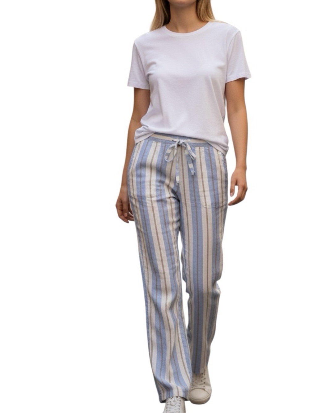 Tommy Bahama Women’s Linen/ Cotton Blend Lightweight Stripe Pants